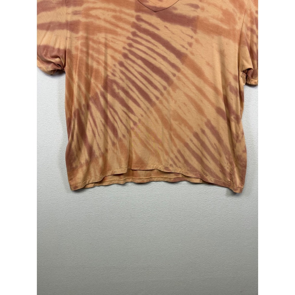 Boho Hippie American Eagle Womens Large Orange Tie Dye Soft & Sexy V-Neck Tee - Picture 7 of 8